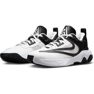 USED Nike Men's Football Basketball Shoe, White Black, 8.5